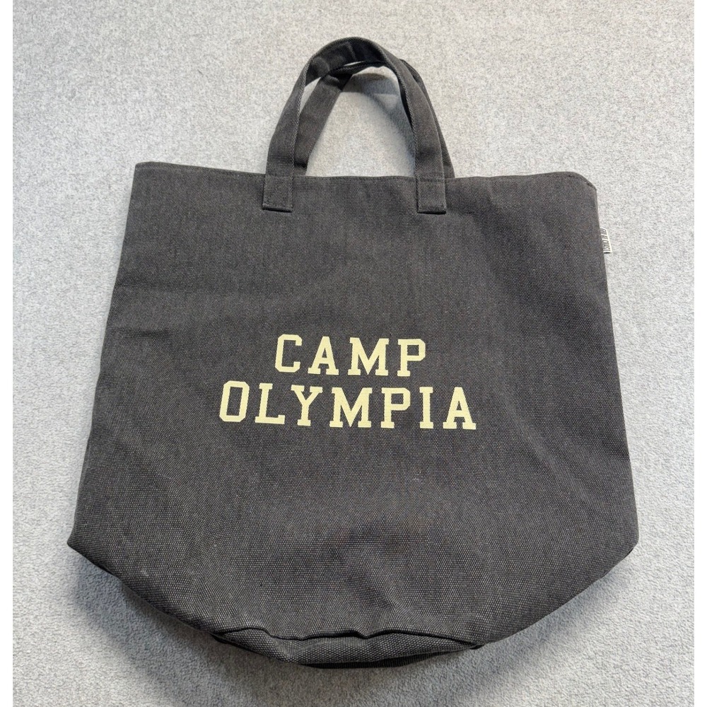 Great Coast Tote Bag Womens Large Charcoal Gray Camp Olympia Canvas Retro Style